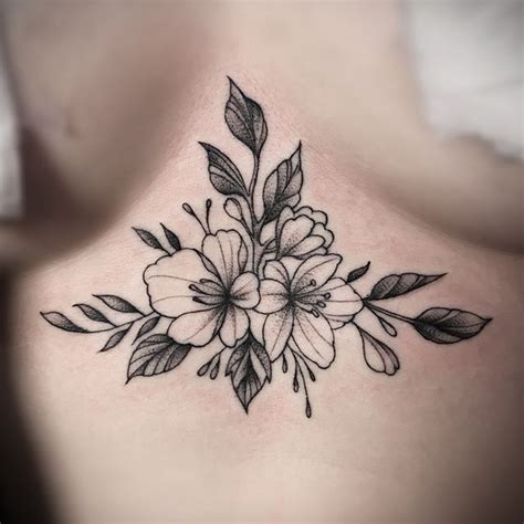 elegant sternum tattoos|165 Unique Sternum Tattoo Designs for Women 